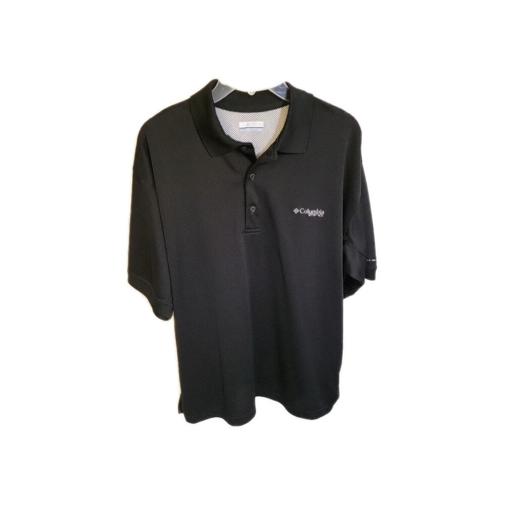 Columbia PFG Men's M Polo Shirt Omni-Shade Sun Protection Black